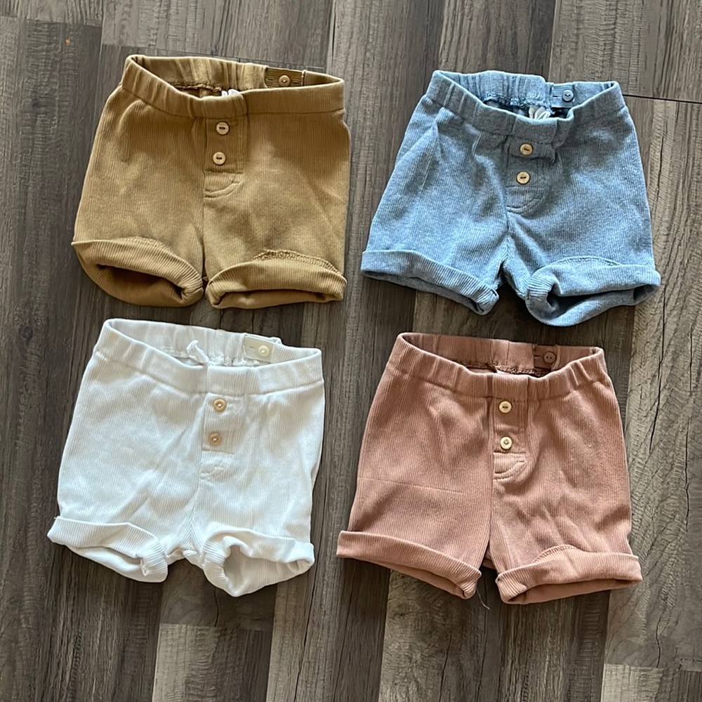 Set of 4 ribbed shorts